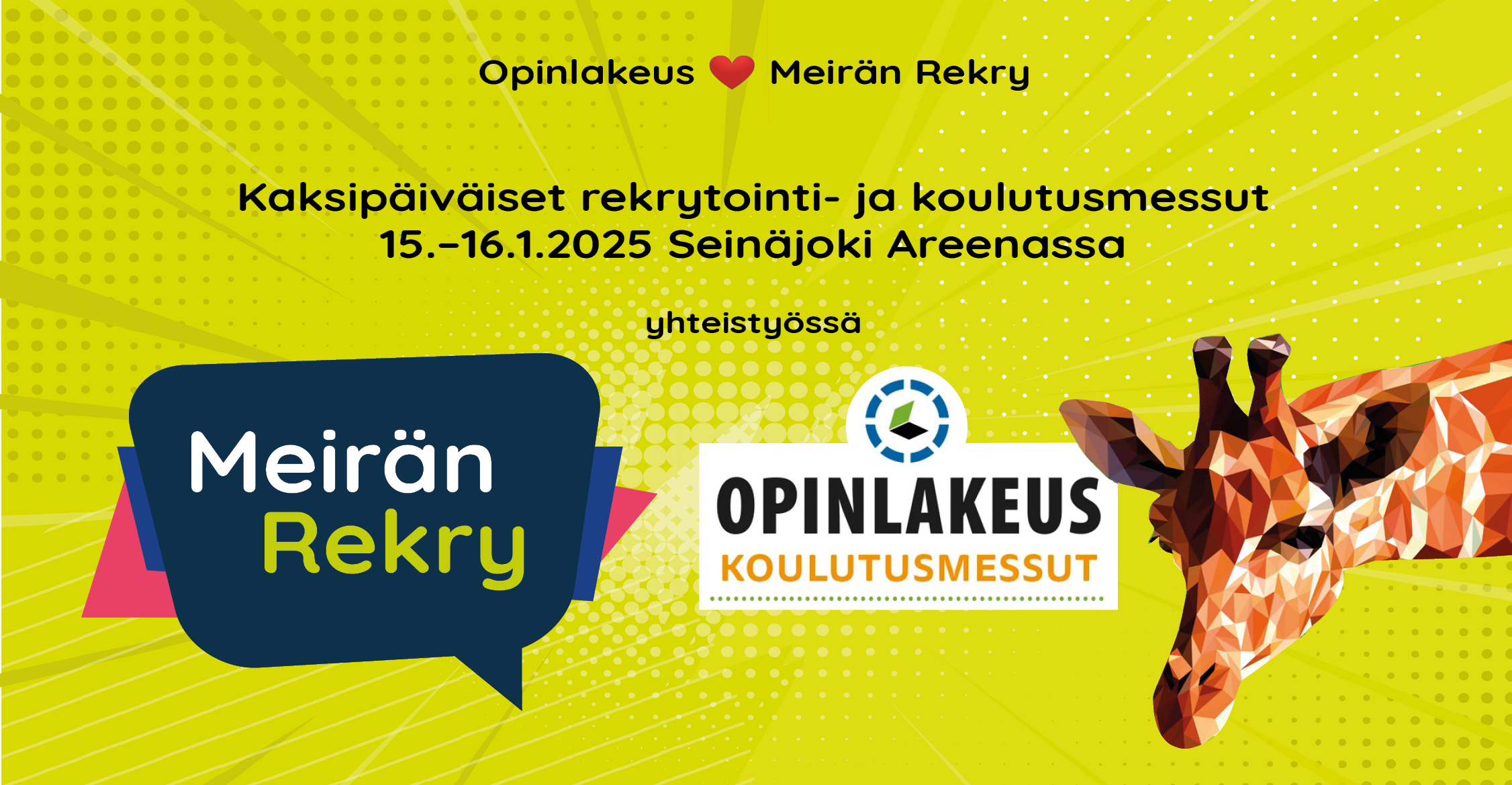 Meirän rekry -messujen mainos vuodelta 2025