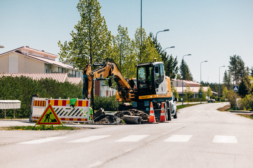 Työmaa kadulla