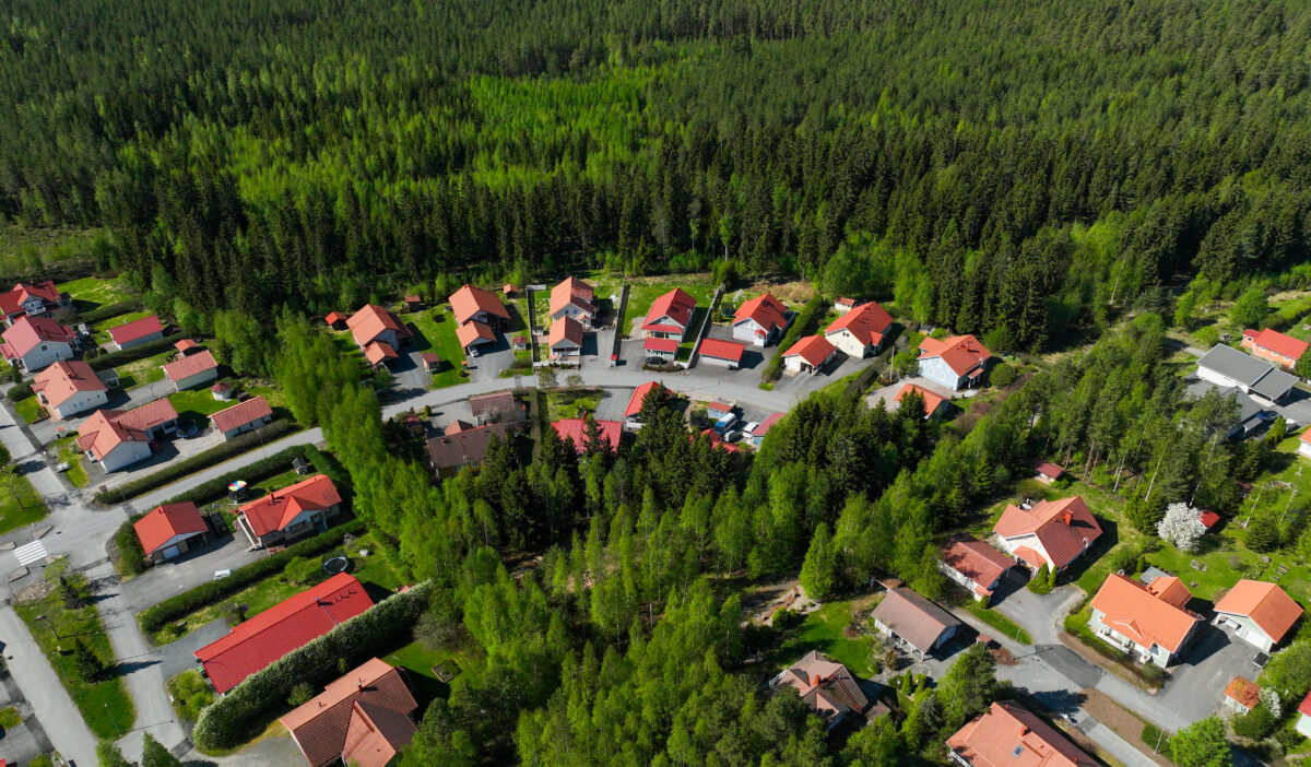 Ilmakuva asuinalueelta